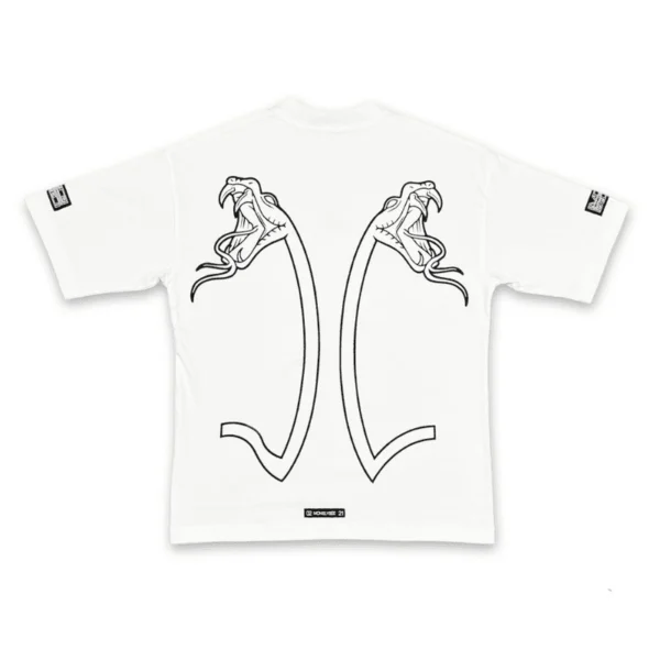 retro white snake merged tee - Mon Elysee - Edropit