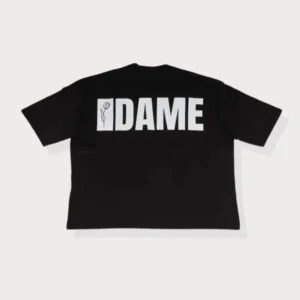retro BLACK DAME TEE - Dame de la plaine - Edropit