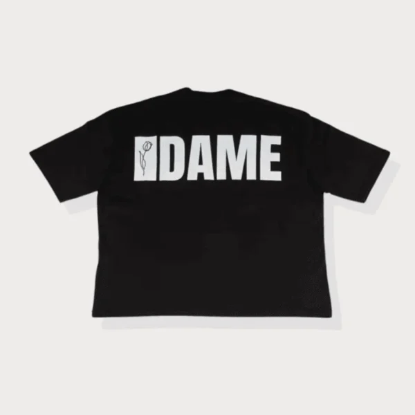 retro BLACK DAME TEE - Dame de la plaine - Edropit