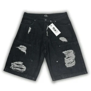 front ripped short denim - PLK Lab - Edropit