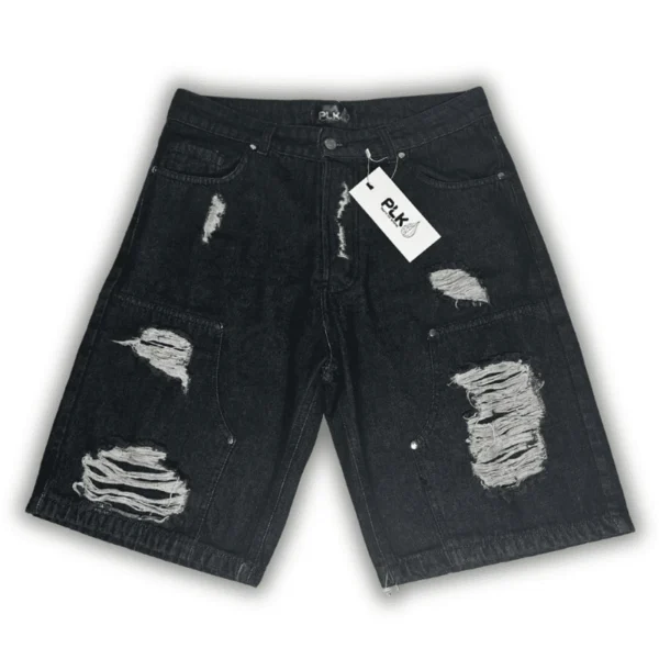 front ripped short denim - PLK Lab - Edropit