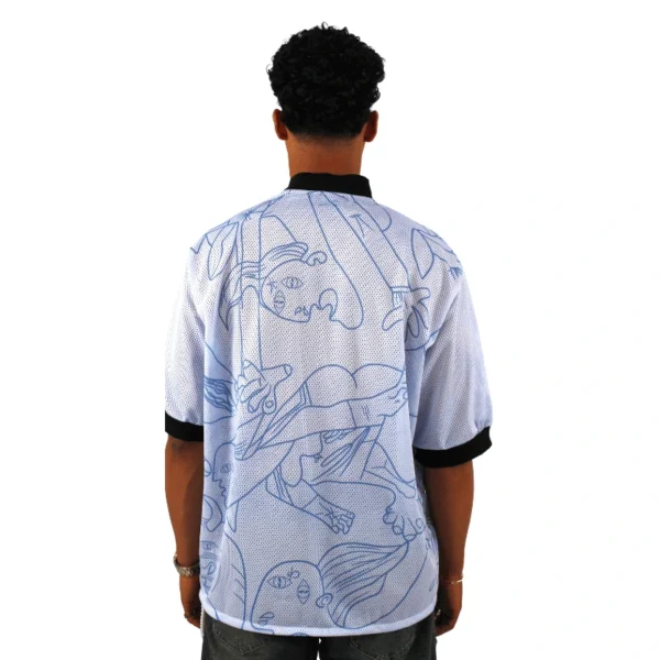 retro blue picasso shirt - Injury - Edropit