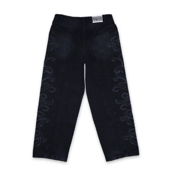 retro washed black elysee denim pants - Mon Elysee - Edropit