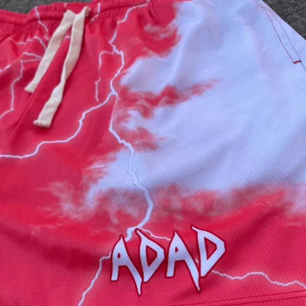 details Adad Red Shorts - Adad Wear - Edropit