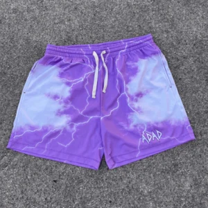 front Adad Purple Shorts - Adad Wear - Edropit