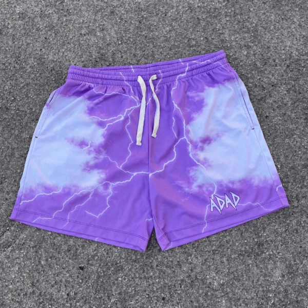 front Adad Purple Shorts - Adad Wear - Edropit