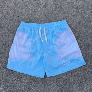 front Adad Sky Blue Shorts - Adad Wear - Edropit