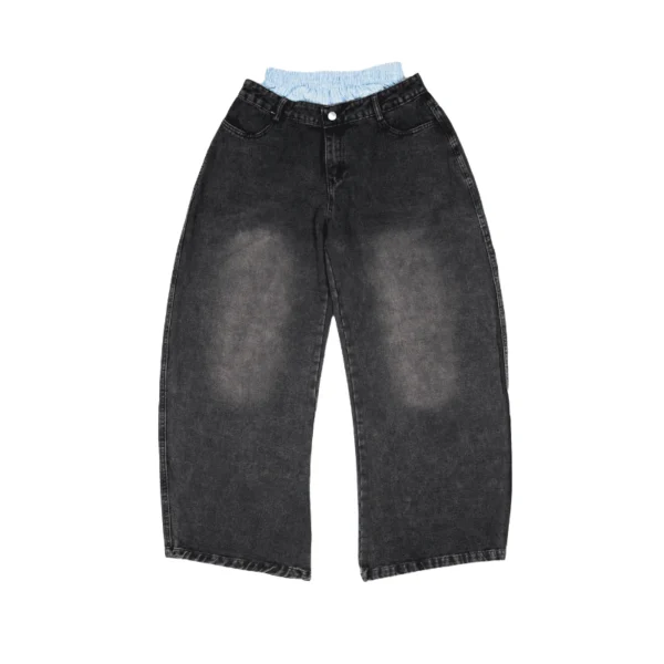 front Pentecoste Baggy Jeans - Nero Ottico - Edropit