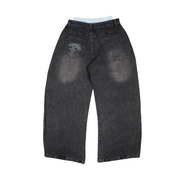 retro Pentecoste Baggy Jeans - Nero Ottico - Edropit