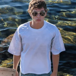 front Analogy Vintage White Tee "Pharos" - Analogy Studios - Edropit