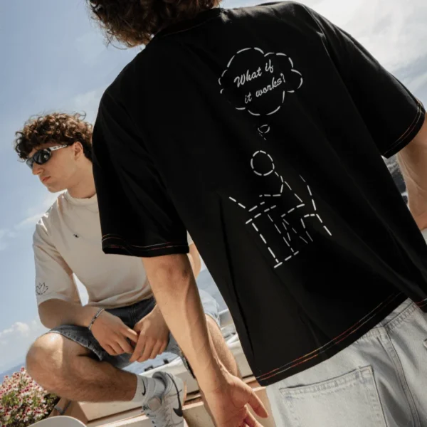Analogy Black Tee "What if it works?" - Analogy Studios - Image 2